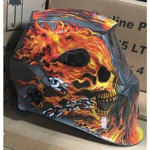 Auto Darkening Welding Helmet+Grinding Skull Hood Mask welder